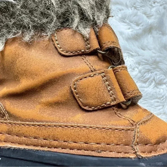 Joe Fresh Quick Close Winter Boots Brown & Pink Size 10 - Picture 14 of 16